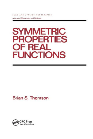 Symmetric Properties of Real Functions / Edition 1