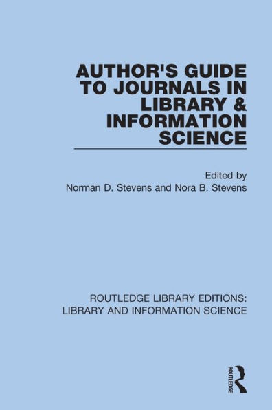 Author's Guide to Journals Library & Information Science