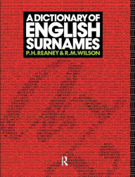 Title: A Dictionary of English Surnames, Author: P. H. Reaney