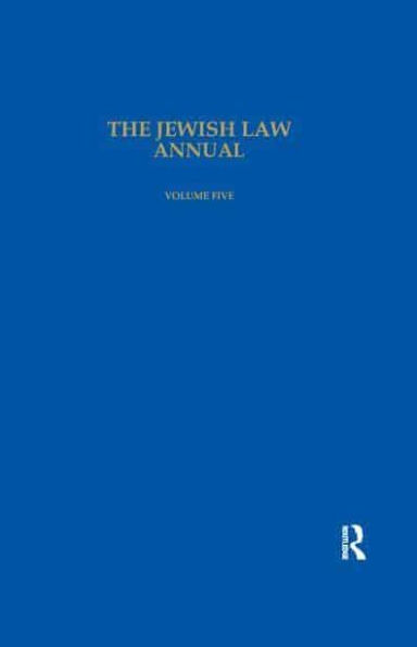 The Jewish Law Annual Volume