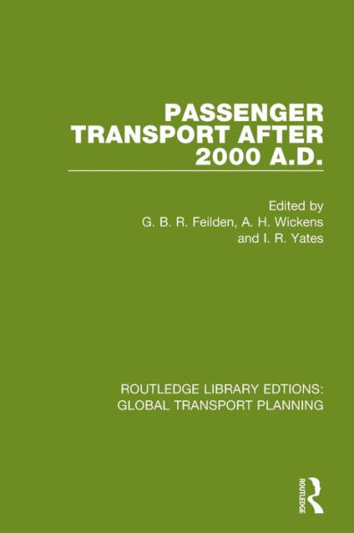 Passenger Transport After 2000 A.D.