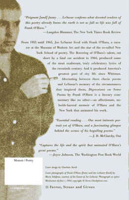 Digressions on Some Poems by Frank OHara: A Memoir