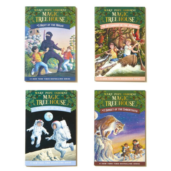 Magic Tree House Box Set Books 1-4 Mary Pope Osborne Reading Library Kids D