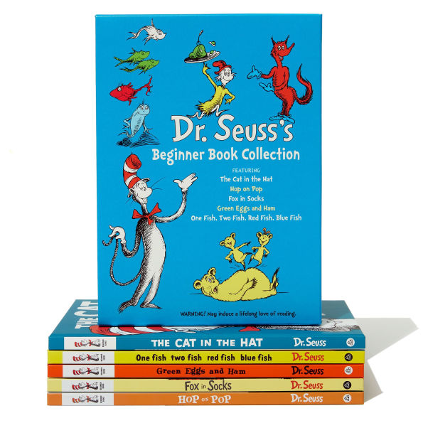 Dr. Seuss's Beginner Book Collection: The Cat in the Hat; One Fish Two Fish Red Fish Blue Fish; Green Eggs and Ham; Hop on Pop; Fox in Socks