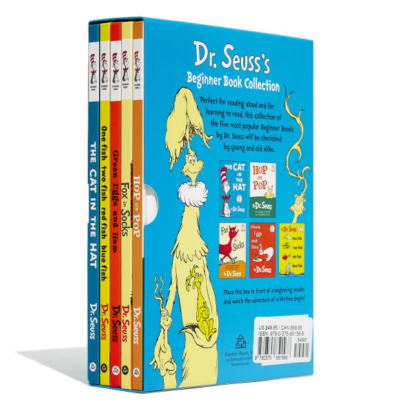 Dr. Seuss's Beginner Book Collection: The Cat in the Hat; One Fish Two Fish Red Fish Blue Fish; Green Eggs and Ham; Hop on Pop; Fox in Socks