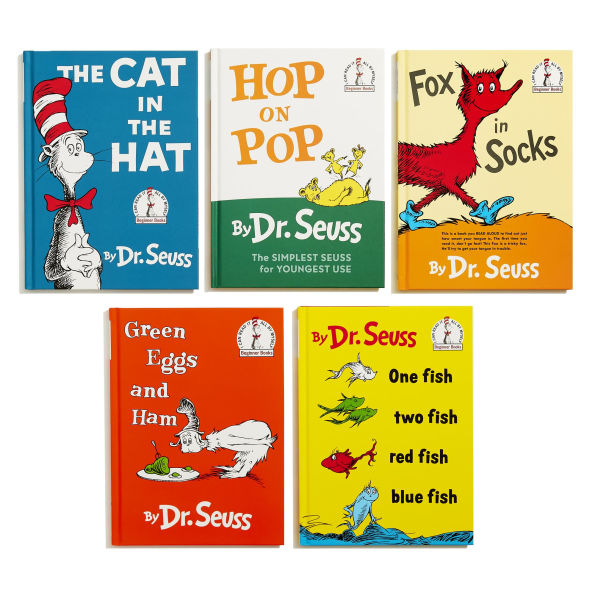 Dr. Seuss's Beginner Book Collection: The Cat in the Hat; One Fish Two Fish Red Fish Blue Fish; Green Eggs and Ham; Hop on Pop; Fox in Socks