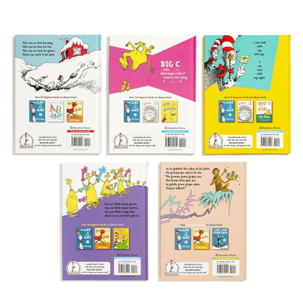 Dr. Seuss's Second Beginner Book Boxed Set Collection: The Cat in the Hat Comes Back; Dr. Seuss's ABC; I Can Read with My Eyes Shut!; Oh, the Thinks You Can Think!; Oh Say Can You Say?