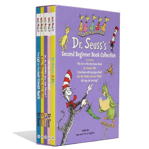 Dr. Seuss's Second Beginner Book Boxed Set Collection: The Cat in the Hat Comes Back; Dr. Seuss's ABC; I Can Read with My Eyes Shut!; Oh, the Thinks You Can Think!; Oh Say Can You Say?