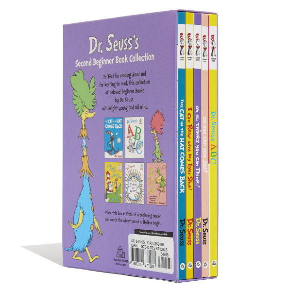 Dr. Seuss's Second Beginner Book Boxed Set Collection: The Cat in the Hat Comes Back; Dr. Seuss's ABC; I Can Read with My Eyes Shut!; Oh, the Thinks You Can Think!; Oh Say Can You Say?
