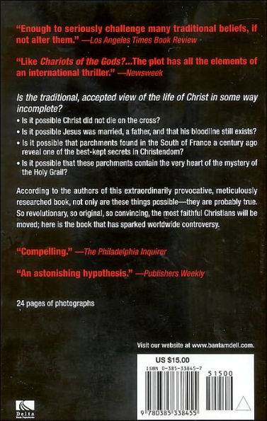 Holy Blood, Holy Grail: The Secret History of Christ. The Shocking Legacy of the Grail