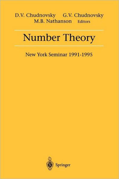 Number Theory: New York Seminar 1991-1995 / Edition 1