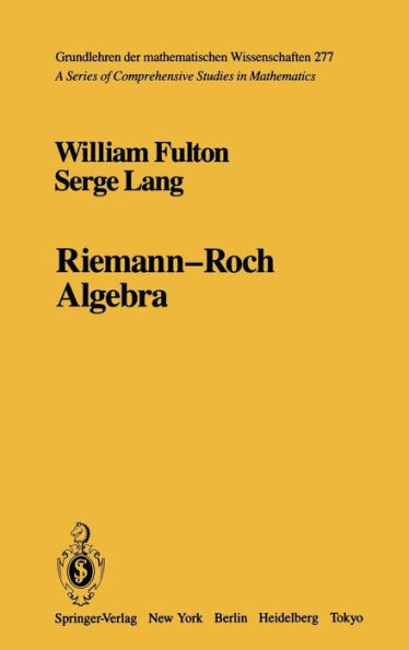 Riemann-Roch Algebra / Edition 1