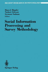 Title: Social Information Processing and Survey Methodology, Author: Hans-J. Hippler