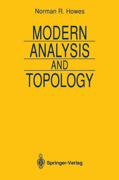 Modern Analysis and Topology / Edition 1