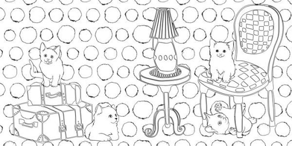 Cats in Paris: A Magical Coloring Book