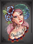 Alternative view 1 of Marked in Ink: A Tattoo Coloring Book