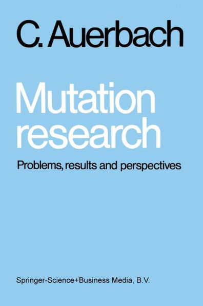 Mutation research: Problems, results and perspectives