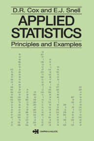 Title: Applied Statistics - Principles and Examples / Edition 1, Author: D.R. Cox