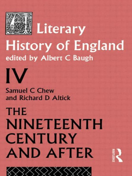A Literary History of England Vol. 4 / Edition 2