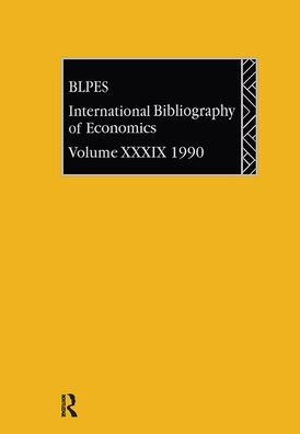 IBSS: Economics: 1990 Vol 39 / Edition 1