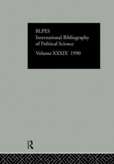 IBSS: Political Science: 1990 Vol 39