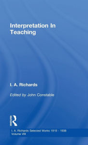 Title: Interpretation In Teaching V 8 / Edition 1, Author: John Constable
