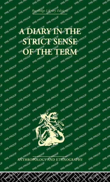 A Diary in the Strictest Sense of the Term