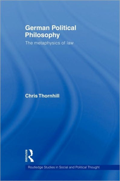 German Political Philosophy: The Metaphysics of Law