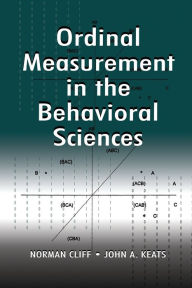 Title: Ordinal Measurement in the Behavioral Sciences, Author: Norman Cliff