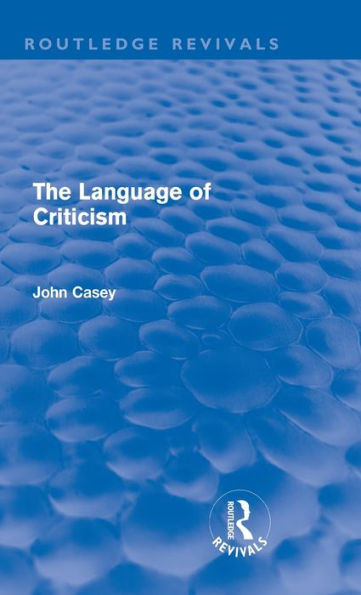 The Language of Criticism