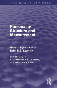 Title: Personality Structure and Measurement (Psychology Revivals), Author: Hans J. Eysenck