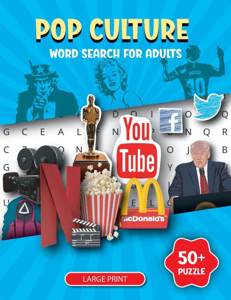 Pop Culture Word Search Book for Adults: Large Print Word Puzzle Book