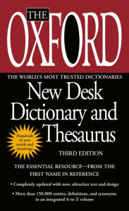 Title: The Oxford New Desk Dictionary and Thesaurus: Third Edition, Author: Oxford University Press