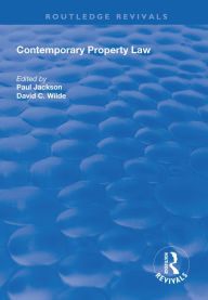 Title: Contemporary Property Law, Author: Paul Jackson