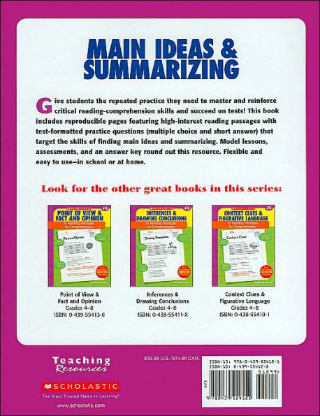 Main Ideas & Summarizing