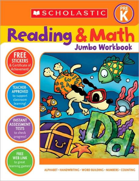 Reading and Math Jumbo Workbook: Pre-K