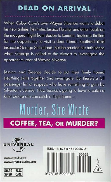 Murder, She Wrote: Coffee, Tea, or Murder?