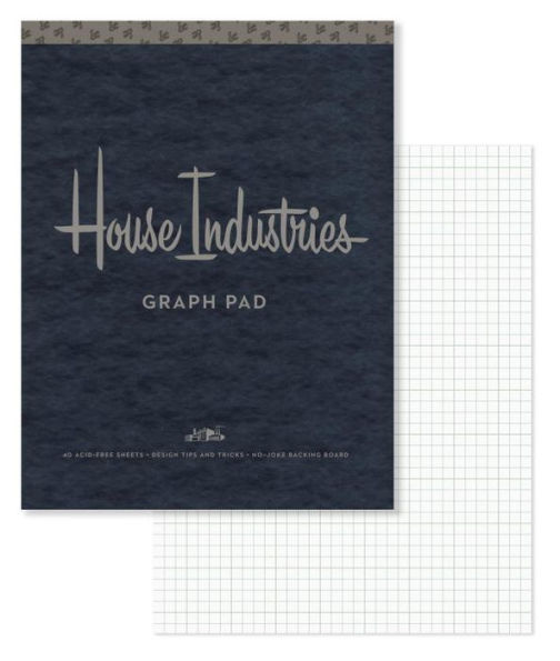 House Industries Graph Pad: 40 Acid-Free Sheets, Design Tips, Extra-Thick Backing Board