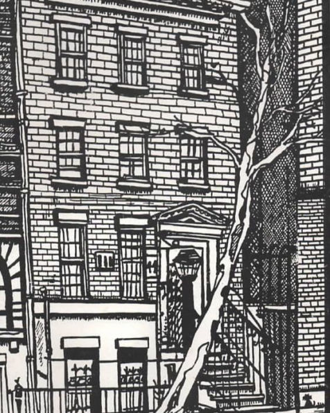 Iconic Greenwich village New York Drawing writing Journal: 44 morton Street Charlie Dougherty Pen & ink Cover drawing