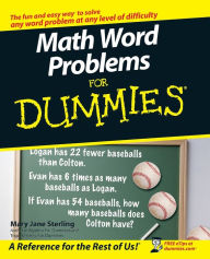 Title: Math Word Problems For Dummies, Author: Mary Jane Sterling