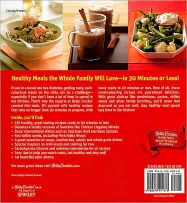 Betty Crocker 30-Minute Meals for Diabetes by Betty Crocker Editors ...