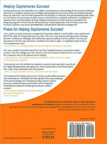 Helping Sophomores Succeed: Understanding and Improving the Second Year Experience / Edition 1