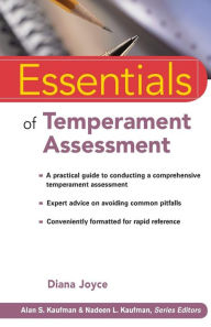 Title: Essentials of Temperament Assessment / Edition 1, Author: Diana Joyce