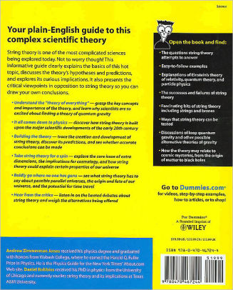 String Theory For Dummies by Andrew Zimmerman Jones, Dummies Technical ...