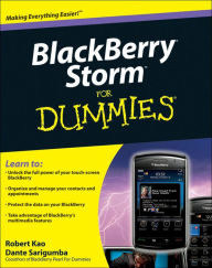 Title: BlackBerry Storm For Dummies, Author: Robert Kao