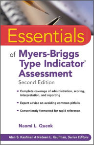 Title: Essentials of Myers-Briggs Type Indicator Assessment, Author: Naomi L. Quenk