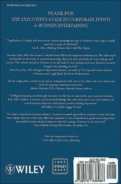 The Executive's Guide to Corporate Events and Business Entertaining: How to Choose and Use Corporate Functions to Increase Brand Awareness, Develop New Business, Nurture Customer Loyalty and Drive Growth