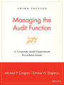 Managing the Audit Function: A Corporate Audit Department Procedures Guide / Edition 3
