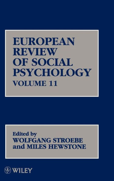 European Review of Social Psychology, Volume 11 / Edition 1