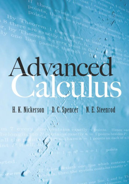 Advanced Calculus by H.K Nickerson, D.C. Spencer, N.E. Steenrod | eBook ...